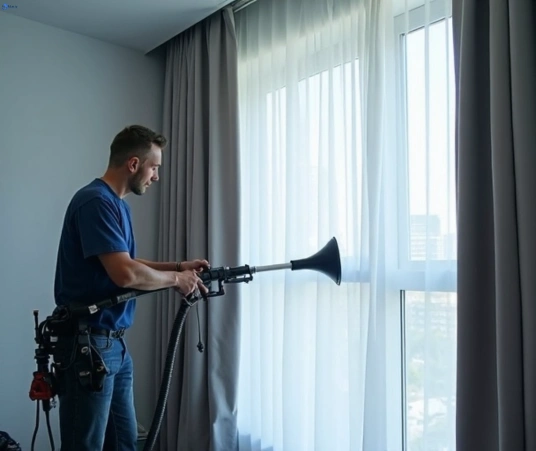 Professional residential curtain cleaning process equipment Matty Curtain Cleaning gladesville-nsw